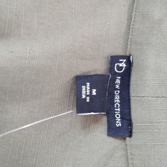 ND New Directions Olive Green Cutout Detail Blazer Jacket M - Picture 9 of 11